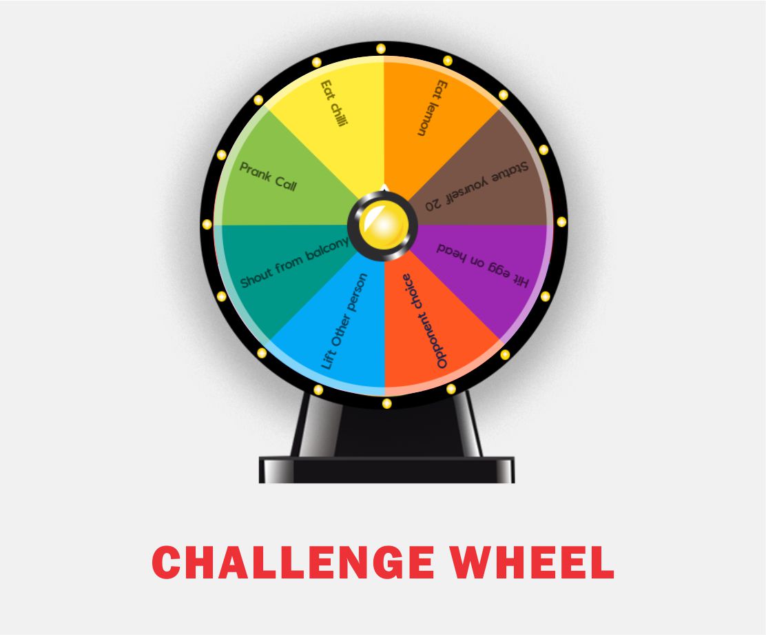 🥶️ Challenge Wheel Spin the wheel to get Challenging Ideas