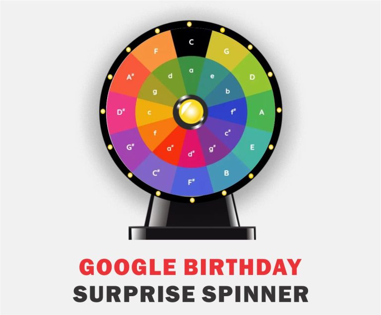 Google birthday surprise spinner