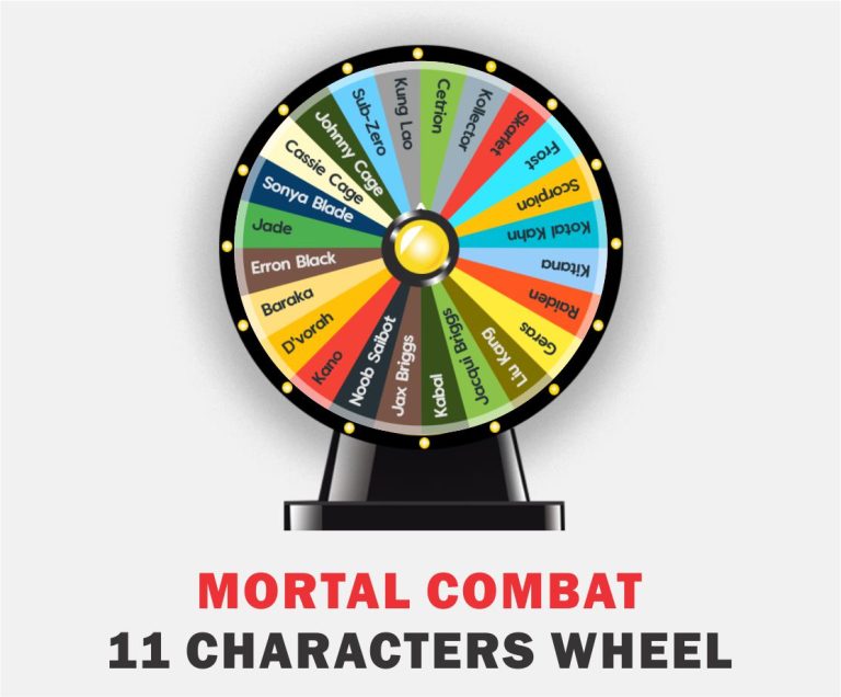 🧜‍♂️ Spin the Mortal Kombat 11 Characters Wheel for Random Character 👨‍✈️