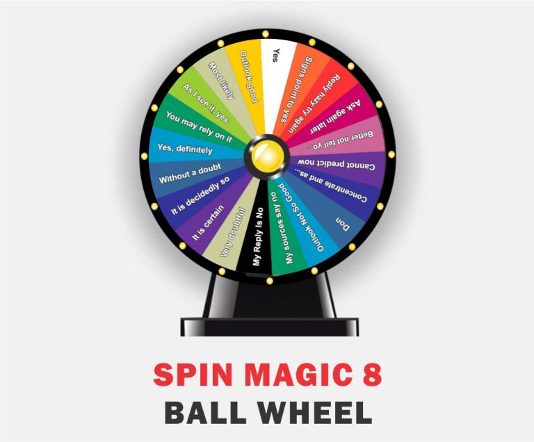🎱 Spin Magic 8 Ball Wheel for Fortune Telling (Decision Maker) 🎱
